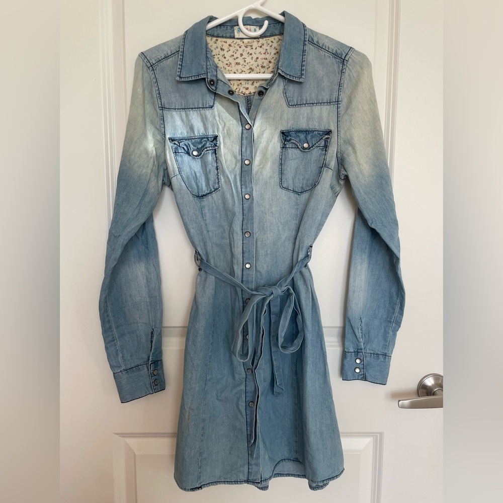 Long Sleeve Denim Dress